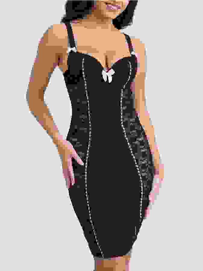 Lovehoney Seduce Me Push-Up Dress, Black, hi-res